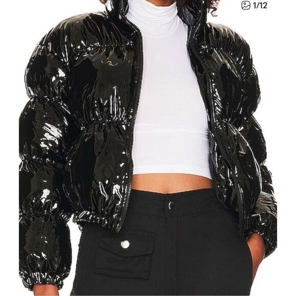 Steve Madden Eden Puffer Coat Black Nwt Size Small - Picture 8 of 8